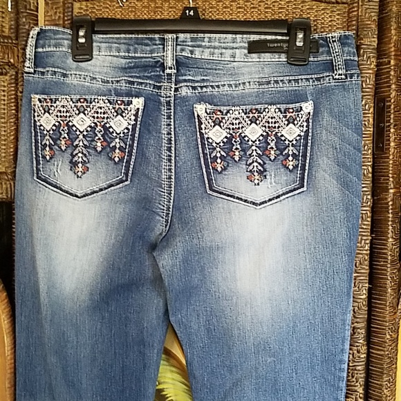 twenty one black Denim - twenty one black bling boot cut